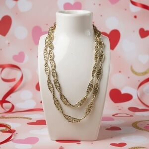 Handmade twisted chainmialle sterling silver necklace tested 16inches